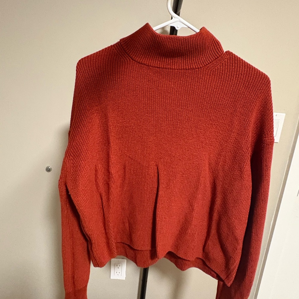 Lululemon Athletica Orange Cowl Neck Sweater